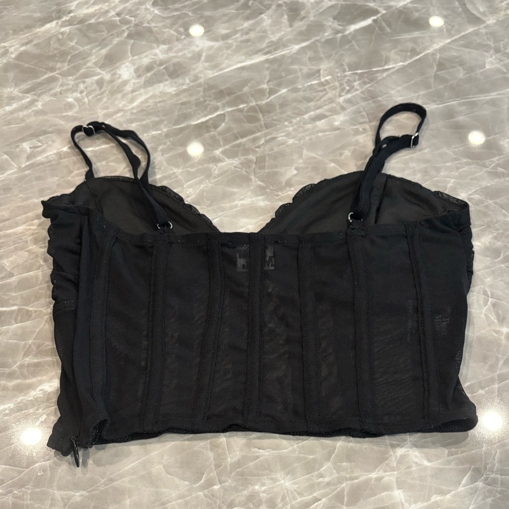 Tiger Mist Elegant Black Mesh Bralette - Picture 6 of 7